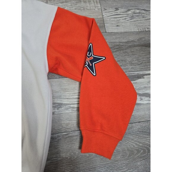 Womens H&M Divided Hoodie White & Orange Full Zip Size Medium Embroidered NWT - Picture 3 of 10